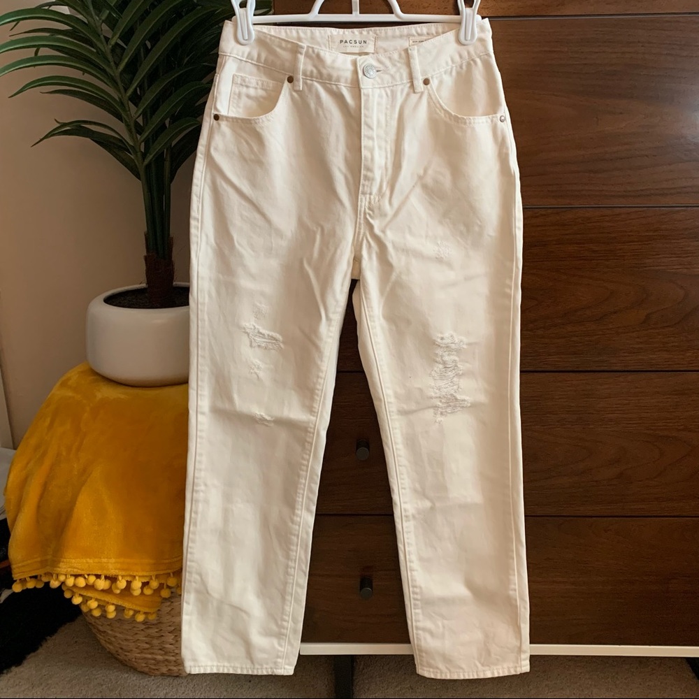Pacsun white mom jeans